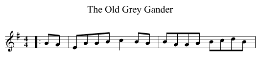 Old Grey Gander, The  - staff notation