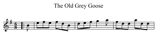 Old Grey Goose, The  - staff notation