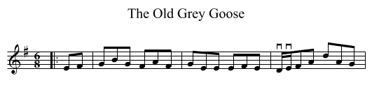 Old Grey Goose, The  - staff notation