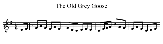 Old Grey Goose, The  - staff notation