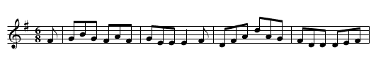 Old Grey Goose - staff notation