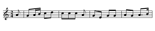 OLD GREY GOOSE - staff notation