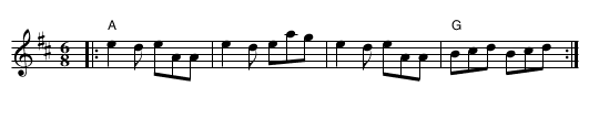 Old Hag at the Churn - staff notation