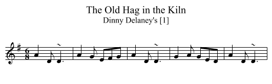 Old Hag in the Kiln, The - staff notation