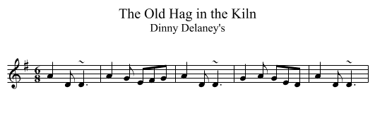 Old Hag in the Kiln, The - staff notation