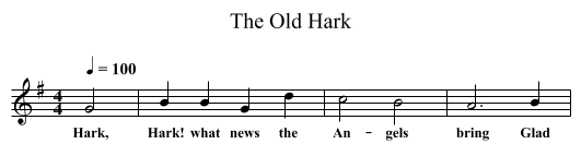 Old Hark, The  - staff notation