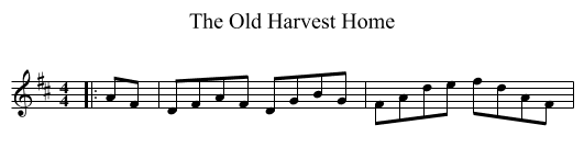 Old Harvest Home, The  - staff notation