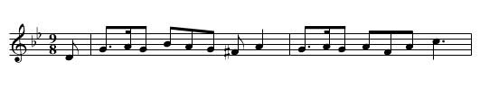 Old Hewson the Cobbler - staff notation