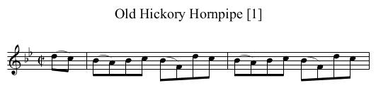 Old Hickory Hornpipe [1] - staff notation