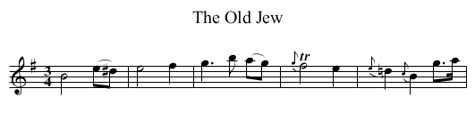 Old Jew, The - staff notation