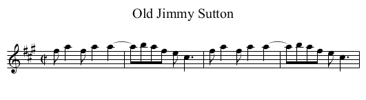 Old Jimmy Sutton - staff notation
