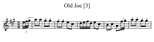 Old Joe [3] - staff notation