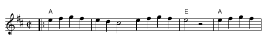 Old Joe Clark - staff notation