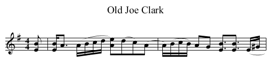 Old Joe Clark - staff notation