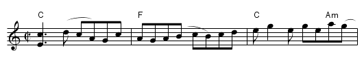 Old Joe - staff notation