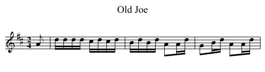 Old Joe - staff notation