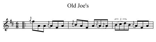 Old Joe's - staff notation