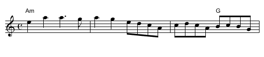 Old John Tate - staff notation