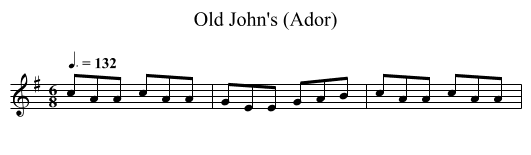 Old John's (Ador) - staff notation