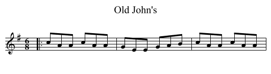 Old John's - staff notation