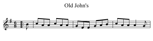 Old John's - staff notation