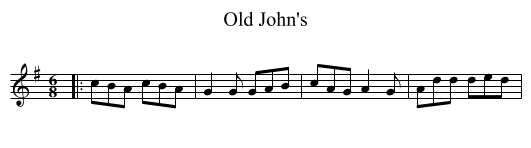 Old John's - staff notation