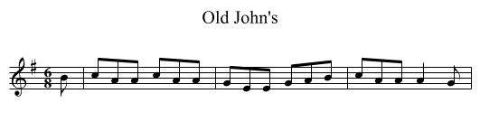 Old John's - staff notation