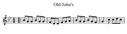 Old John's - staff notation