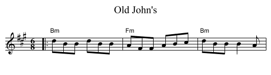 Old John's - staff notation