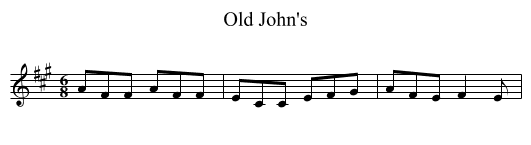 Old John's - staff notation