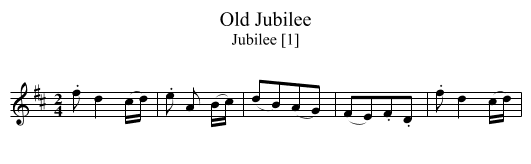 Old Jubilee - staff notation
