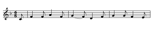 Old Keg of Rum - staff notation