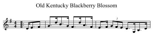 Old Kentucky Blackberry Blossom - staff notation