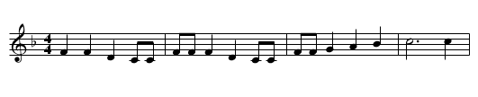 Old King Cole - staff notation