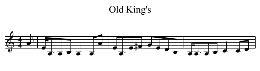 Old King's - staff notation