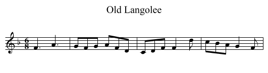 Old Langolee - staff notation