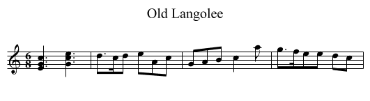 Old Langolee - staff notation