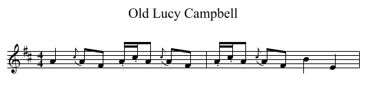Old Lucy Campbell - staff notation
