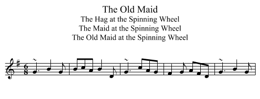 Old Maid, The - staff notation