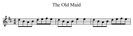 Old Maid, The  - staff notation