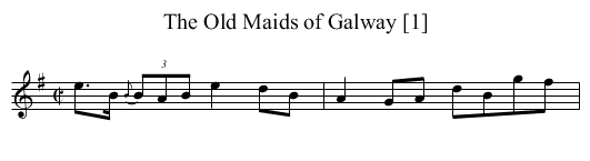 Old Maids of Galway [1], The - staff notation