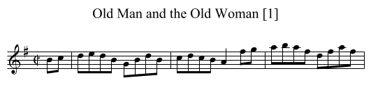 Old Man and the Old Woman [1] - staff notation