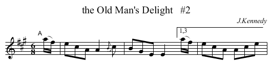 Old Man's Delight   #2, the  - staff notation