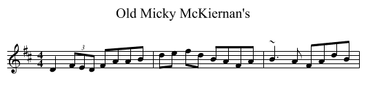 Old Micky McKiernan's - staff notation
