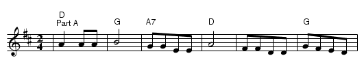 Old Molly Hare - staff notation