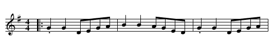 Old Mother Flanagan - staff notation
