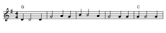 Old Mountain Dew - staff notation