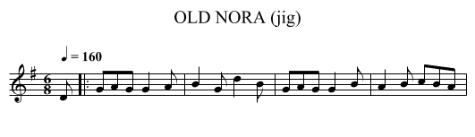 OLD NORA (jig) - staff notation