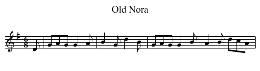 Old Nora - staff notation