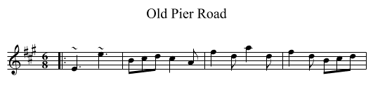 Old Pier Road - staff notation